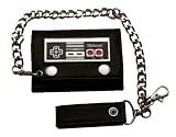 Nintendo NES Retro Controller Video Game Trifold Wallet With Chain