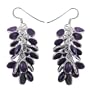Dangle-earrings Silver Amethyst Jewelry 1.75 Inches