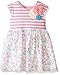 Marmellata Girls' Flowers and Stripes Dress