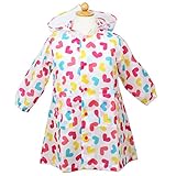 Kids Foret（キッズフォーレ） ハート柄レインコート【B81855】 (S（85-95cm）, オフホワイト)