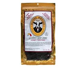 Divine Bovine Gourmet Beef Jerky, Honey Teriyaki, 8-Ounce Bag (Pack of 2)