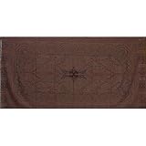 Wool Bedspread Asian Jacquard Pattern India 55 inches x 106 inches ~ ShalinIndia