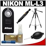 Nikon ML-L3 Wireless Infrared Shutter Remote Control + Tripod + Nikon Clean ....