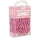 JAM Paper Colorful Jumbo Paper Clips - Large 2 Inch - Pink Paperclips - 75/Pack