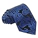Coxeer® Men's Paisleyc Prom Necktie Sets :Cufflinks+pocket Square+cufflinks (Deep Blue)