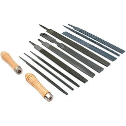 12 Large Files & Handles Metal Wood Filing Hand Tools