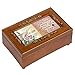 Cottage Garden Mom Woodgrain Petite Rose Music Box/Jewelry Box Plays Amazing Grace