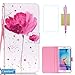 Galaxy S6 Edge Case,Samsung Galaxy S6 Edge Case,S6 Edge Case,CASELAND Flip Cover Wallet PU Leather with Stand + Lanyard Case for Samsung Galaxy S6 Edge - Lotus