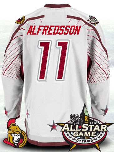 2012 All Star EDGE Ottawa Senators Authentic NHL Jerseys #11 Daniel Alfredsson Hockey WHITE Jersey Size 50 (ALL are Sewn On)