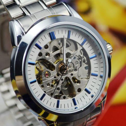 Winner New Fashion Auto Mechanical Men's Wristwatch with Transparent Case Back(73223)