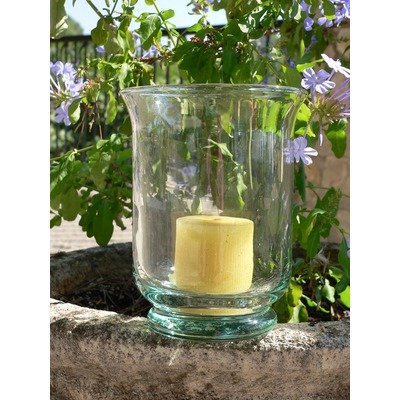 Vela Large Candle Hurricane Light Green