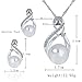 New Jewelry Set Necklace Earrings with Pearl Accents Rhinestone Chain 40cm Extender 5cm