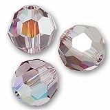 10 Round 6mm (5000) Swarovski Crystal Beads LIGHT AMETHYST AB.