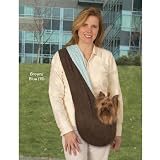 Designer Dog Carrier - Reversible Sling Pet Carrier - Pink / Brown