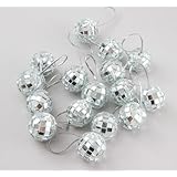 Mini 7/8" Mirrored "Disco Ball" Ornaments - Total of 32 (2 Packages of 16)