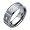 8mm 3 Three Stone Diamond Bezel Men's Men's Cobalt Free Tungsten Carbide Comfort-fit Wedding Band Ring (0.09 CTW., G-H, SI1-SI2) (Size 8.5 to 12.5) - Size 8.5