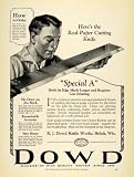 1925 Ad R J Dowd Knife Work Real Paper Cutting Tool Special A Beloit Wisconsin - Original Print Ad