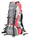 Gelert Core Rucksack -  Flame Red/Grey/Rock, 65+10lt