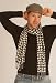 Men's New York Black & White Houndstooth Scarf Image #3
