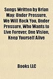 Songs Written by Brian May: Under Pressure, We Will Rock You, Who Wants to Live Forever, One Vision, Keep Yourself Alive, the Show Must Go on-