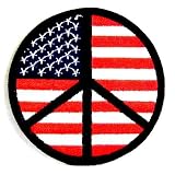 Peace~ Peace Sign~ Peace Sign Patch~ American Flag~ Approx 3