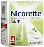 Nicorette OTC Stop Smoking Nicotine Gum, 4mg, Mint