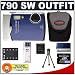 Olympus Stylus 790SW 7.1MP Waterproof Digital Camera with Dual Image Stabilized 3x Optical Zoom (Blue) + Olympus 2GB xD-Picture Memory Card + USB Card Reader + Spare Li-42B Battery for Olympus + Compact Padded Camera Case