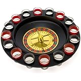 Shot Glass Roulette - Drinking Game Set (2 Balls and 16 Glasses)