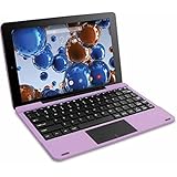 RCA Viking Pro 10.1" 2-in-1 Tablet 32GB Quad Core Computer Laptop Purple Touchscreen WIFI Bluetooth Android 5.0 OS (Lollipop)