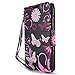 CoverON® for Microsoft Lumia 640 XL Wallet Case [CarryAll Series] Flip Credit Card Phone Cover Design Pouch - Pink Butterfly - with Screen Protector and Wristlet Strap