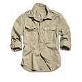 Surplus Raw Vintage Checkered Hemd beige langarm