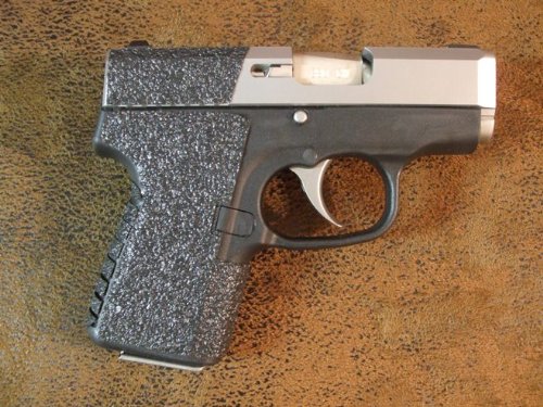 Black Textured Rubber Peel and Stick Grip Enhancements for Kahr CW380 and P380