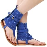 Jetseter70 High Shaft Gladiator Flat Sandal BLUE