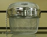 Stainless Steel Locking Spice Mesh Ball, Tea Strainer, Tea Infuser, Giant Size 5 Inch Diameter