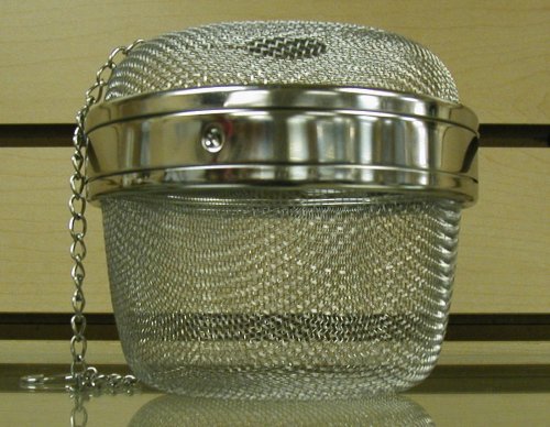 Stainless Steel Locking Spice Mesh Ball, Tea Strainer, Tea Infuser, Giant Size 4 Inch Diameter