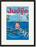 Black Framed/Matted Print 17x23, Judge: Fore!