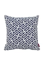 Bottega Tessile Cojín Con Relleno Extraíble (Azul/Blanco)