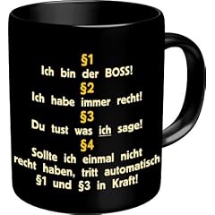 Fun Kaffeetasse mit Spruch Ich bin der Boss!