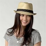 Fossil Kennedy Straw Fedora