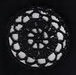 Black Cartwheel Crocheted Hair Bun Cover- LARGE