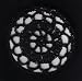 Black Cartwheel Crocheted Hair Bun Cover- LARGE