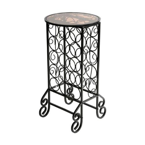 SEI Glass Top Wine Table SEI Glass Top Wine Table