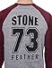 Stone Feather Men's Color Block Crewneck Cotton Fleece Raglan Sweatshirt