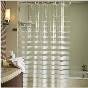 Horizontal Stripe Shower Curtain Beach Stripe Shower Curtain