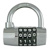 Ultra Hardware 55060 2-1/4-Inch Resettable Combination Padlock with Four Number Locking Mechanism, Chrome