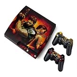 PS3 Playstation 3 Slim Protector Skin Decal Sticker (3 pieces included: 1 piece for the Game Console and 2 pieces for controllers)