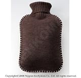 ファシーの湯たんぽ デラックス2L（シンプルニット／ブラウン）の画像