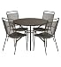 Lattice Table 4 Stackable Chairs Set
