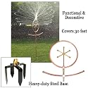 Metal Trellis W/poseidon's Trident Copper Sprinkler & Chime