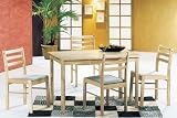 Natural Finish 5pc Dinette Set (table/side Chair)